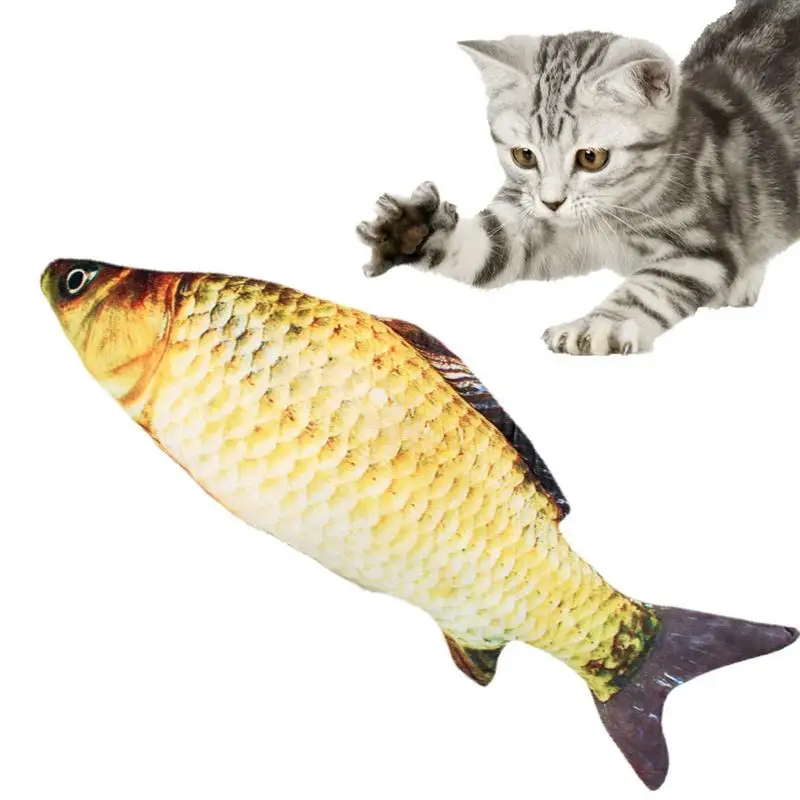 

Интерактивная игрушка для кошек и рыб, Реалистичная плюшевая рыба, аксессуары для животных, Интерактивная игрушка для прорезывания зубов