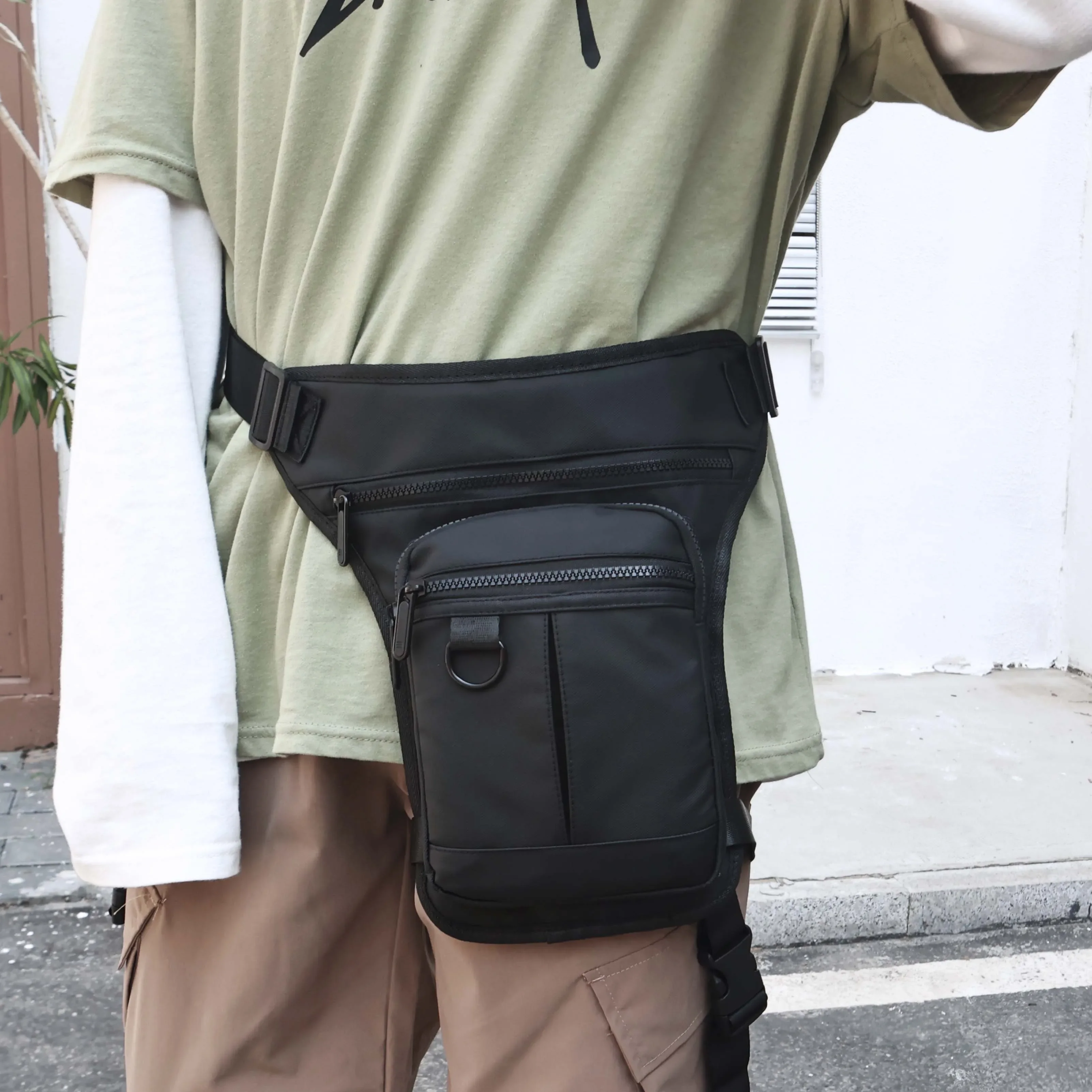 

Shoulder Bags Men Travel Waterproof Pack Packs Bag Bags Hip Crossbody Chest Riding Motorcycle Fanny Thigh Bag Waist Belt Outdoor