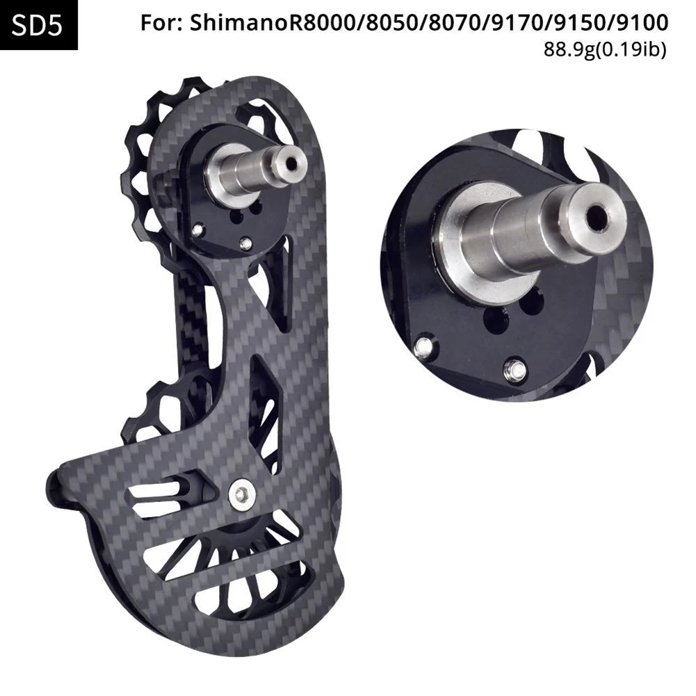 

Road Bike Carbon Fiber Large Guide Wheel 13/15/17T/18T Rear Dial Guide Wheel ForShimano Bicycle Accessories Cycling Parts
