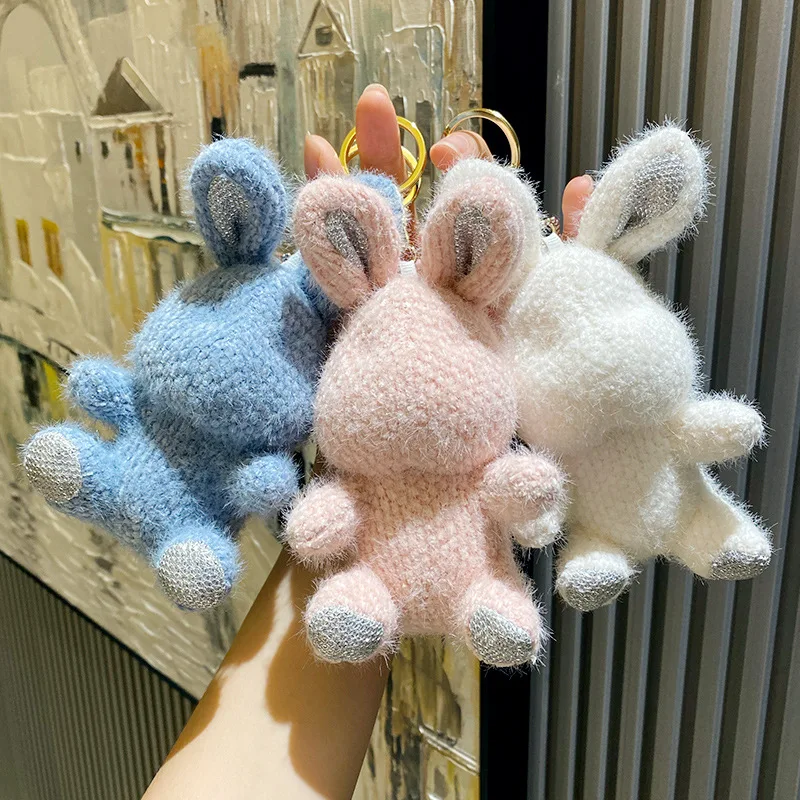 

Мягкий брелок в виде кролика аниме, милый мягкий плюшевый брелок, игрушка, кукла для женщин, сумки, декоративная подвеска