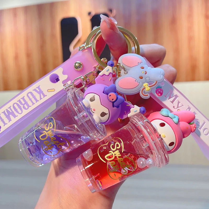 

Hellokittys Kawaii Anime Sanrio Keychain Cartoon Cute Mymelody Kuromi Sweet Fashion Bag Hanging Toy Best Christmas Gift