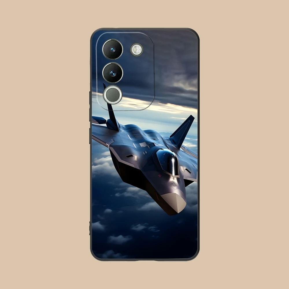 Чехол для мобильного телефона AirForce Plane VIVO Y95 Y93 Y31 Y20 V19 V17 V15 Pro X60 NEX черный мягкий