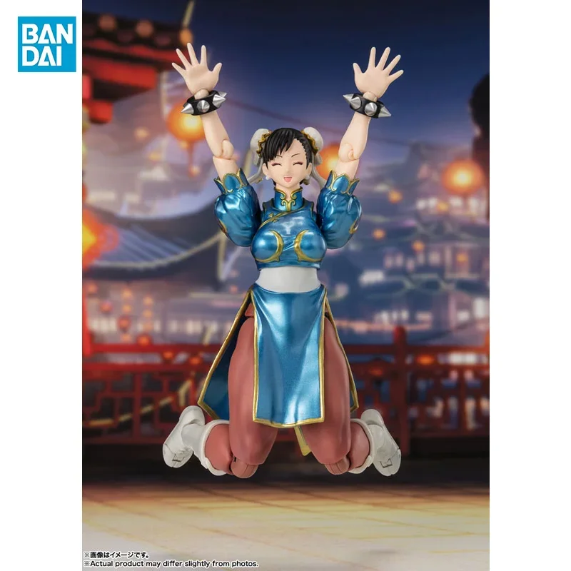 Фото Подлинная В наличии Bandai Genuine Street Fighter S.H.F iguarts Chun-Li, аниме-фигурки, игрушки для мальчиков и девочек, детский рождественский подарок №1