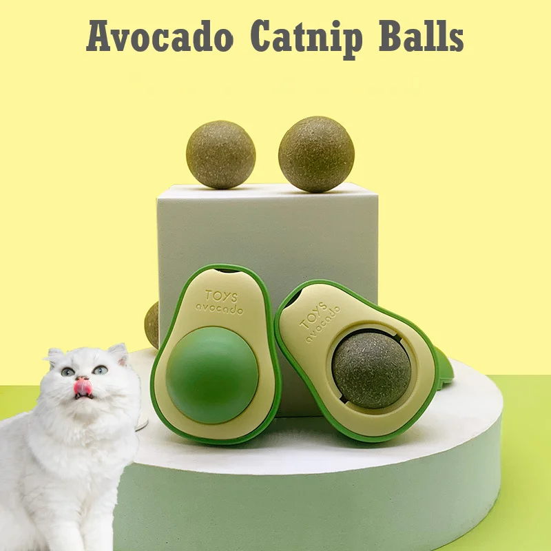 Авокадо кошачья мята на стену игрушки для кошек съедобные лижущие шарики
