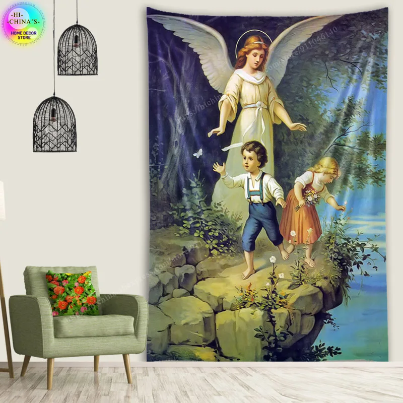 Ангел ханитский гобелен Иисус блесс детское средневековое украшение Христа