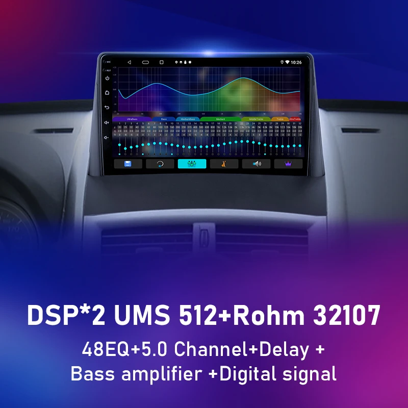 for renault megane 2 2002 2009 android 9“ carplay auto car radio multimedia video player 2din navigation gps dvd stereo speakers free global s