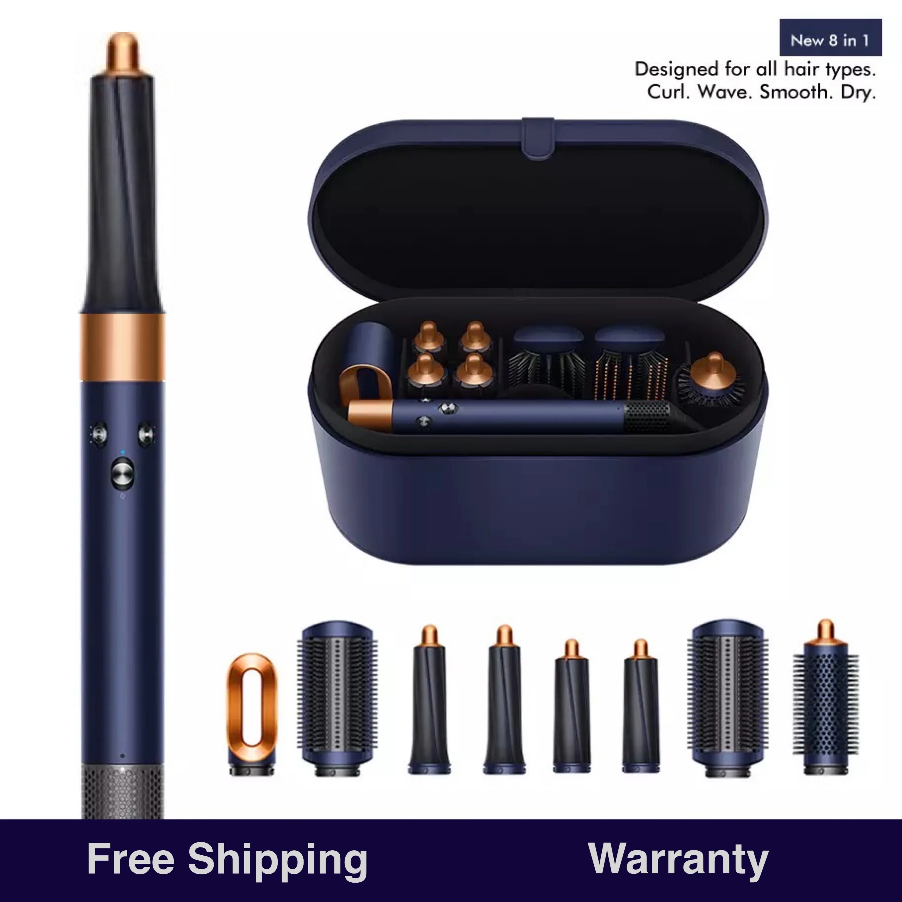 

new 8 in 1 Hair Styler Curling Irons With Hot Air Brush Hair Dryers Styling Tool Hair Care Multi-Function Hair Styler Hairdryer