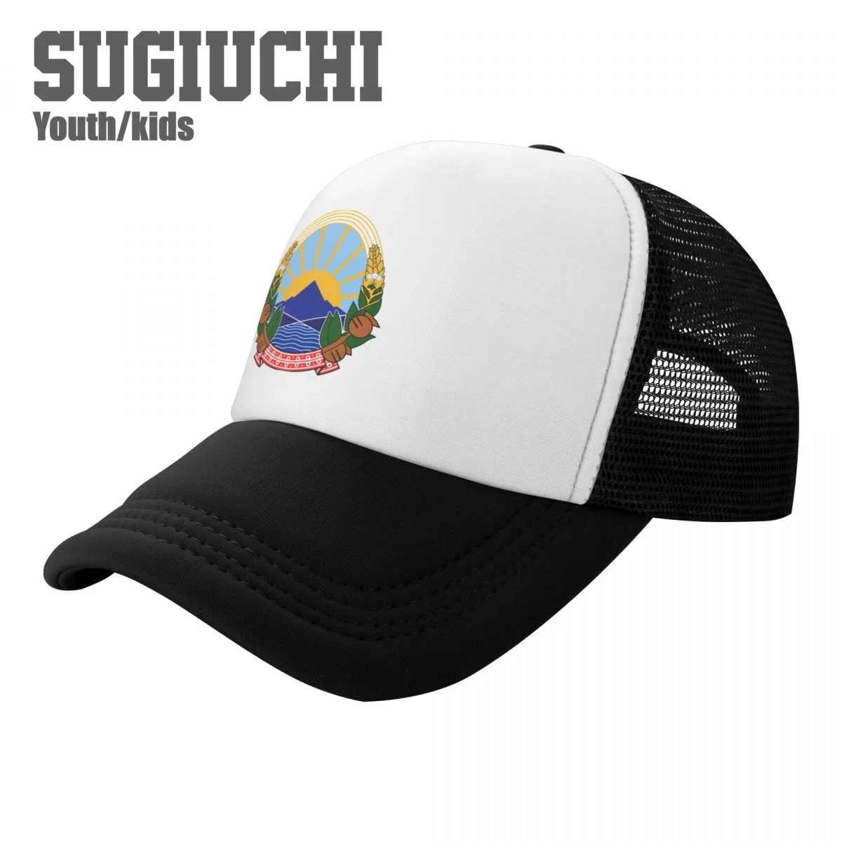 

Kids Mesh Cap Hat North Macedonia Emblem Baseball Caps for Youth Boys Girls Pupil Children's Hats Outdoor Sports Unisex