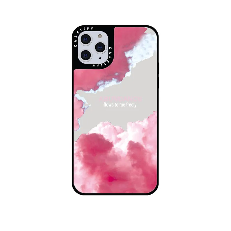 

CASETIFY Pink Clouds Mirror Case For IPhone 11 12 13 14ProMax 11 12 13 14Pro XsMax XR 6 6S 7 8 SE 7P 8P 14 Plus Back Cover E0522