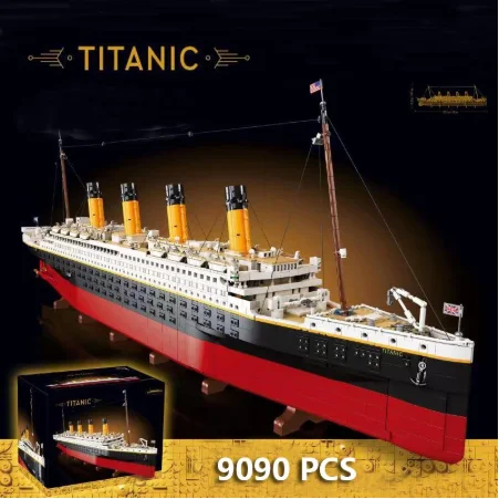 

9090PCS Movie Series Titanic large Cruise Boat Ship Compatible With 10294 Building Block Bricks Toys For Christmas Gift