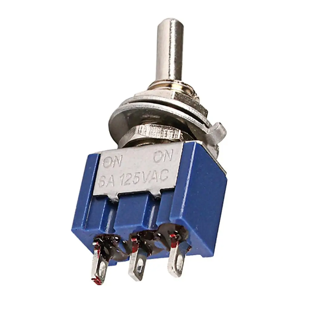 

1 X SPDT Mini Toggle Swtich with Fastening Material Flat Lever