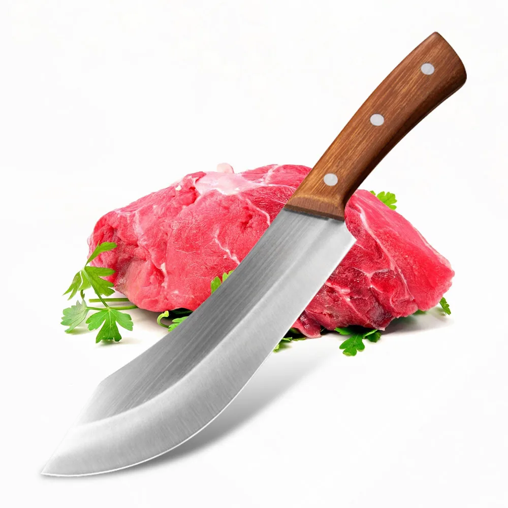 

Forged Stainless Steel Outdoor Hunting Cleaver Knife Comfortable Handle Chef Knife Vegetable Meat Slicing Chopping Kitchen Tools