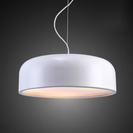 Черный/белый круглый потолочный светильник в скандинавском стиле Железный