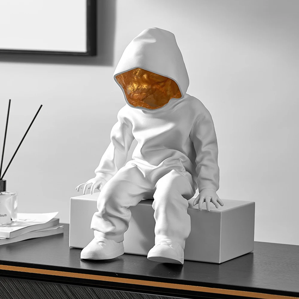 

Fashion Home Decoration Resin Statue Sculpture Seated Character Ornament