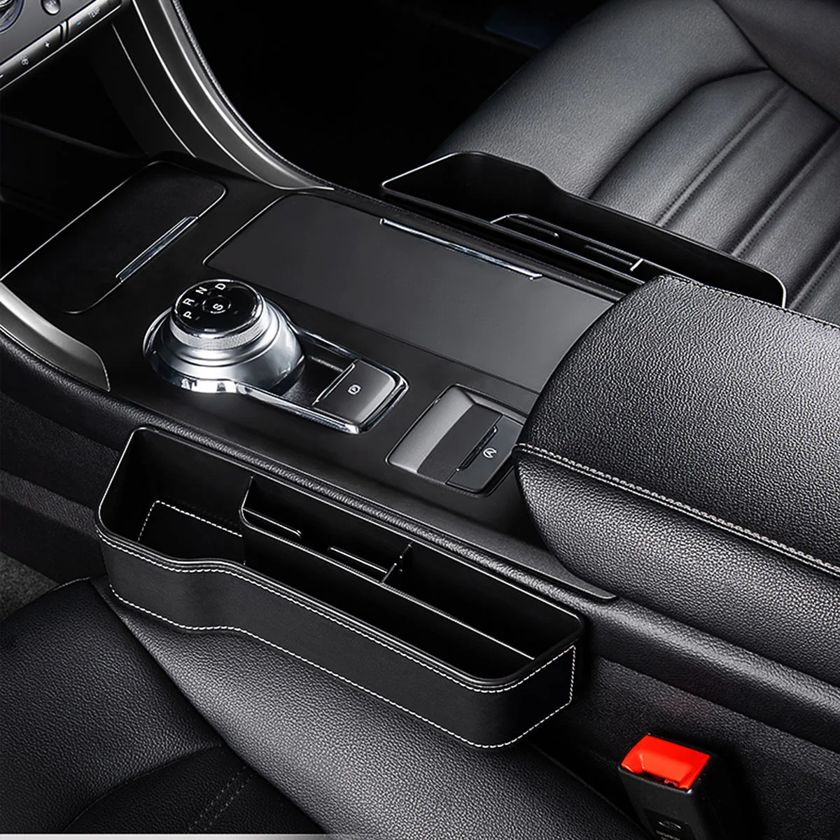 

2pcs Car Gap Box Car Seat Crack Box Plastic Simple Practical Car Seat Storage Case (Black, Main Driving Seat and Front