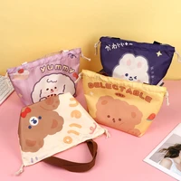 insulated cute bear kawaii picnic dinner container tote food bags student lunch box lunch storage bag
