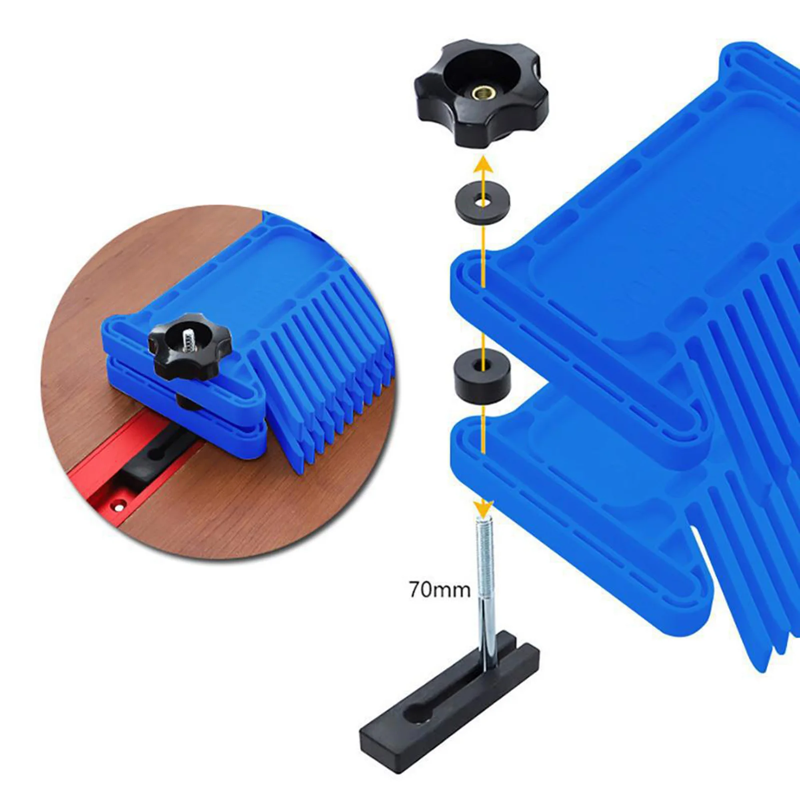 Featherboard Replace Feather Board Compatible With Standard 3/8 X 3/4 Miter Slot Router Tables Band Saws Woodworking Safety Kit |