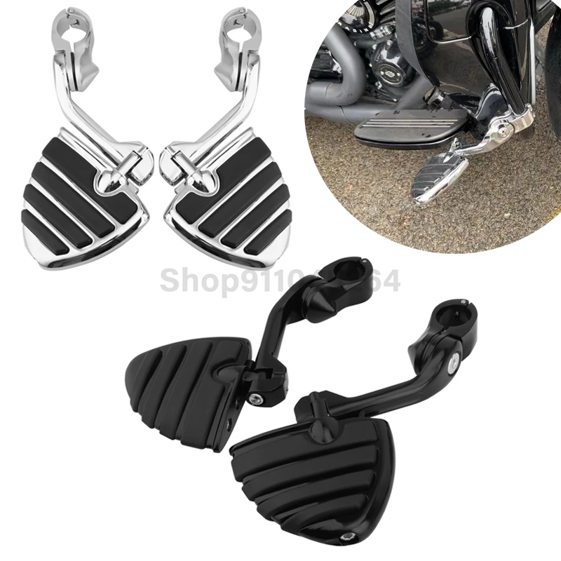 

Motorcycle 32MM 1-1/4" Angled Highway Engine Guard Foot Pegs Footrest Mount For Harley Sportster Dyna Suzuki Yamaha Universal