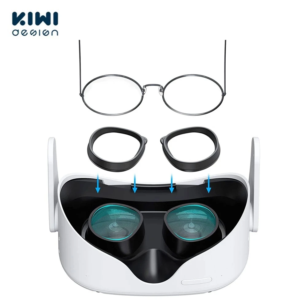 

KIWI design VR Lens Anti-Scratch Ring For Oculus Quest 2 Accessories Protecting Glasses Frame Compatible With Meta Quest 2/1