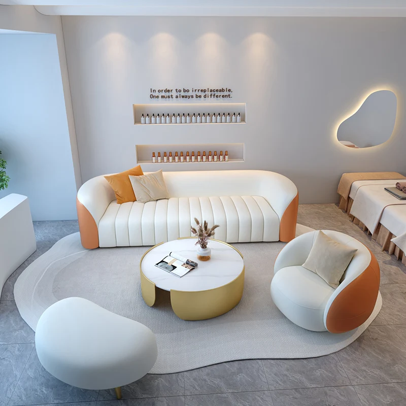 

Arm Organizer Sofa Living Room Nordic Style Foam Sponge Modern Luxury Sofa Floor Leather Soft Muebles De Salones Home Furniture