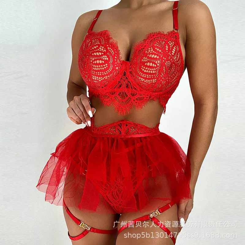 

Прозрачные эротические костюмы, комплект нижнего белья, порно Нижнее белье для женщин, сексуальное нижнее белье, кружевной комплект из бюст...