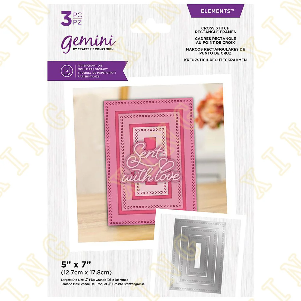 

Cross Stitch Rectangle New Metal Cutting Dies Scrapbook Diary Decoration Stencil Embossing Template Diy Greeting Card Handmade