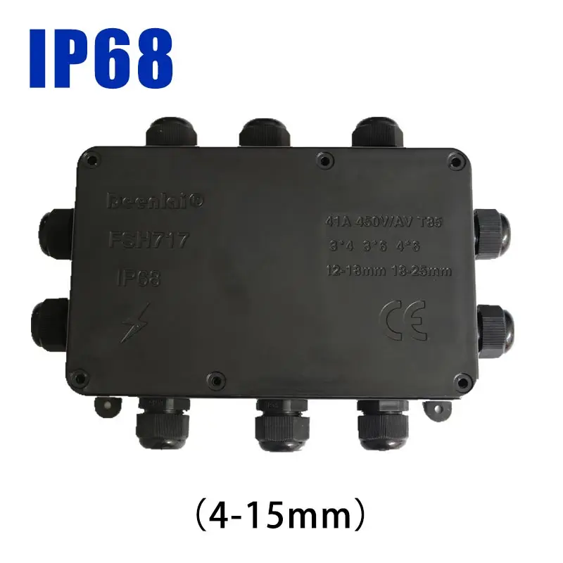 

IP68 10 Way Electrical Juction Box 4-15mm Outdoor Underground Cable Junction Box Waterproof Box for Led Lighting Wire Connector