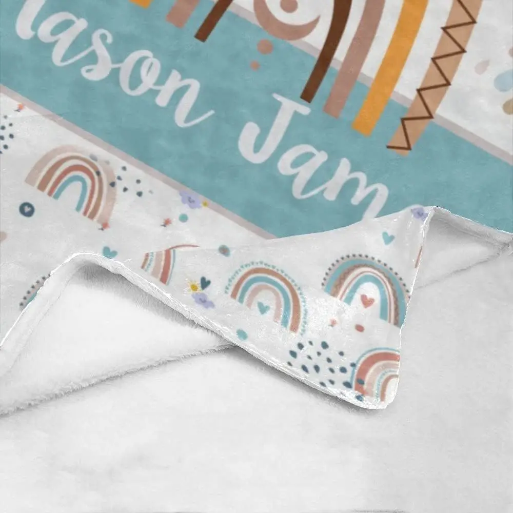 Мягкое одеяло детское на заказ Радужное для мальчиков и девочек лучший подарок