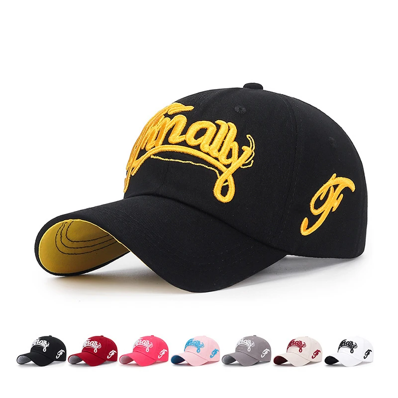 2023 Spring Autumn New Baseball Cap Men Women Fashion Three-Dimensional Embroidery Sun Visor Outdoor Sports Leisure Peaked Cap