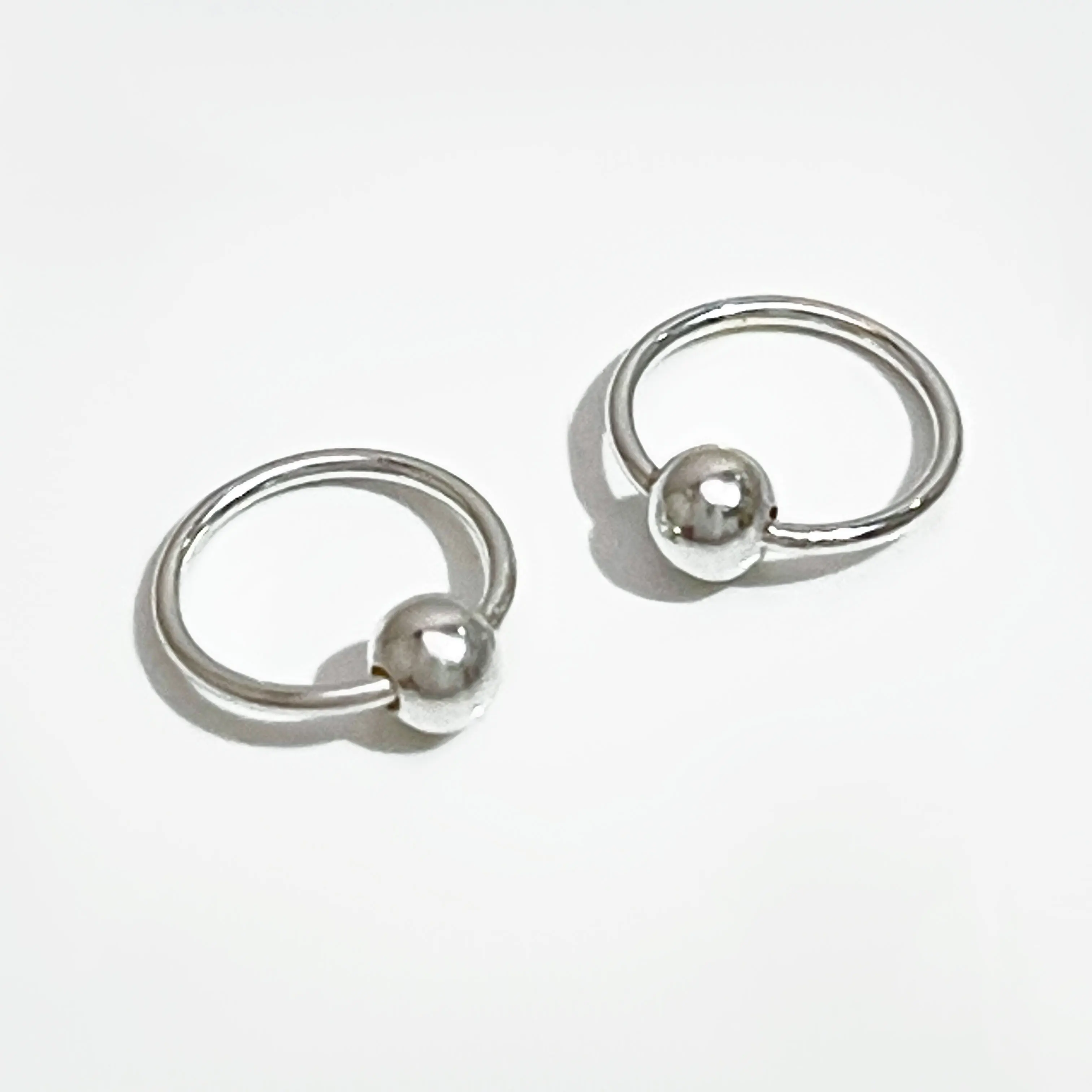 Minimalist Ear Piercing Tragus Helix Cartilage Earrings 925 Sterling Sliver Tiny Ball Huggie Hoop Earrings 6mm 8mm 10mm 12mm