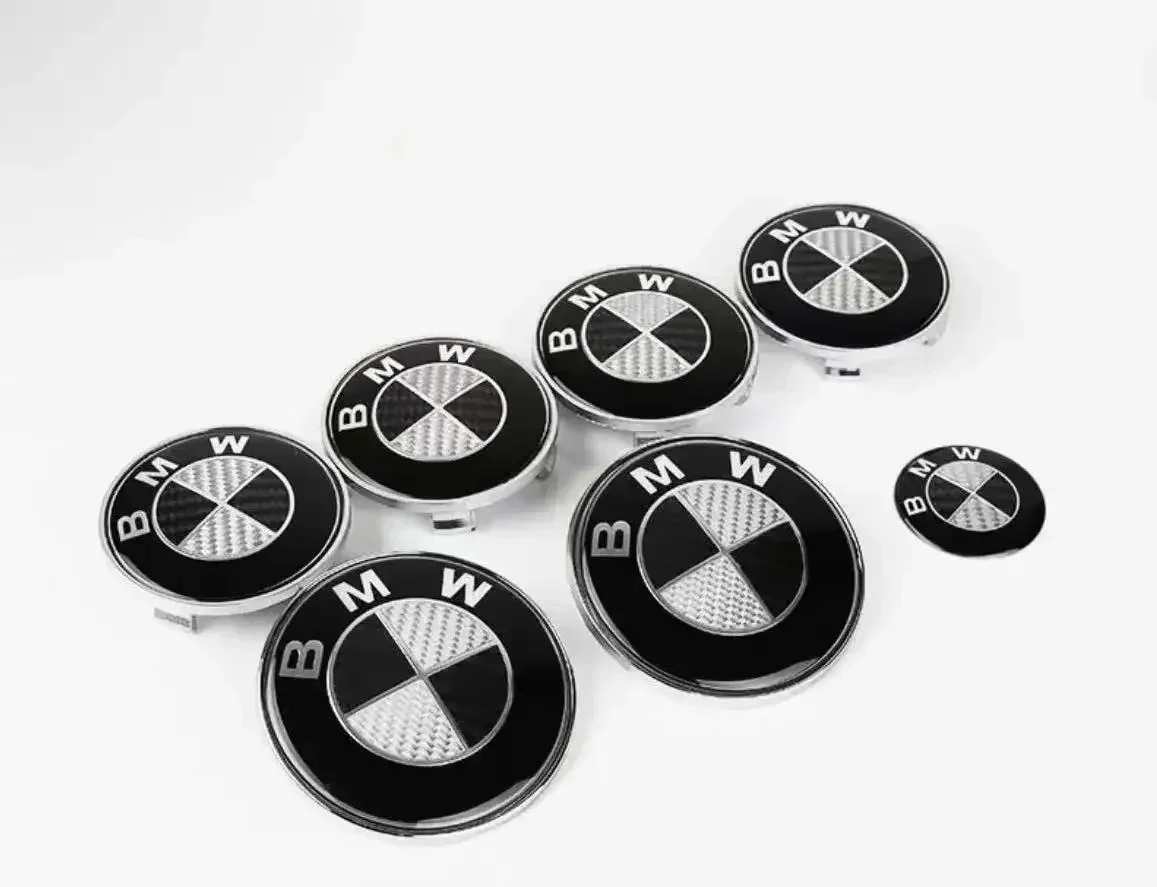 

Черно-белый логотип, декоративный чехол для обода колеса для BMW X1 X3 X5 1 3 5 7 серии Z4 G20 G30 G05 G01 G11 E46 E90, аксессуары