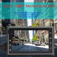 Double Mirror SE600 Motorcycle DVR Front+Rear View Dash Cam Waterproof G-sensor Recorder Tape Gravity Induction Hd