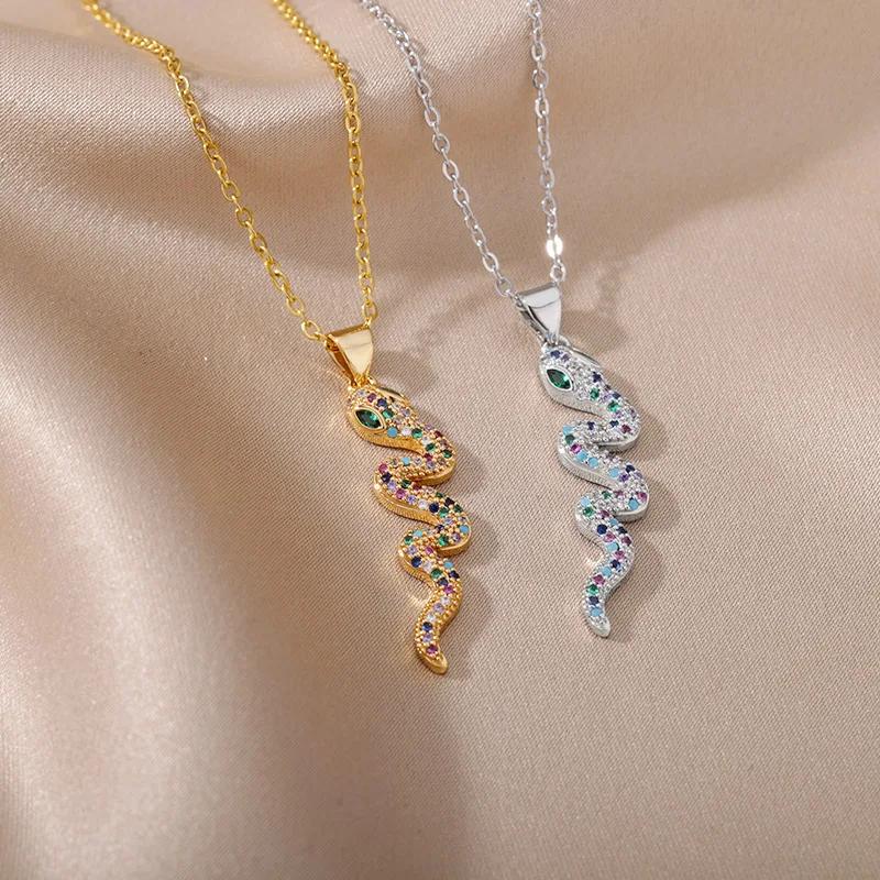 Женское Ожерелье со змеиным плетением Goth винтажное ожерелье-чокер из