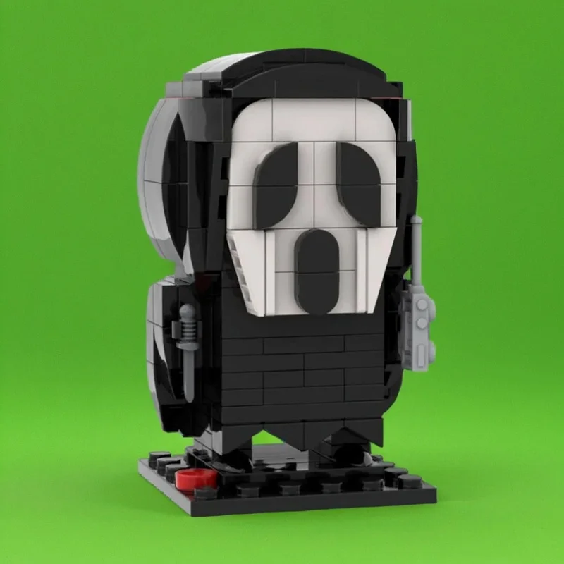 Фото Набор строительных блоков Brickheadz «Маска из фильма «Крик»» (170 деталей) – креативный миниатюрный конструктор для хобби, идеальный подарок на Хэллоуин №2