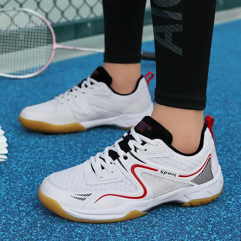 

New men's badminton shoes breathable table tennis shoe ultra-light shock-absorbing women comprehensive training tennis sneakers