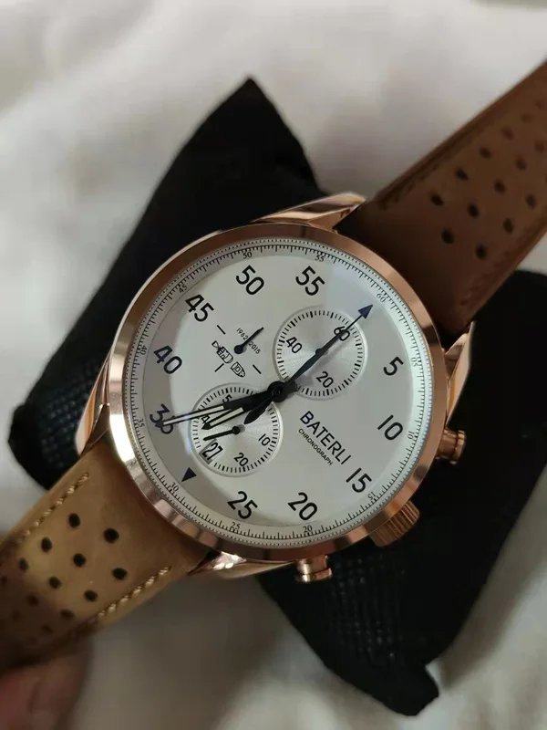 New Stainless Steel Rose Gold Luxury Quartz Watch For Men Chronograph Japanese Quartz Watches Date Wristwatch Sport Clock