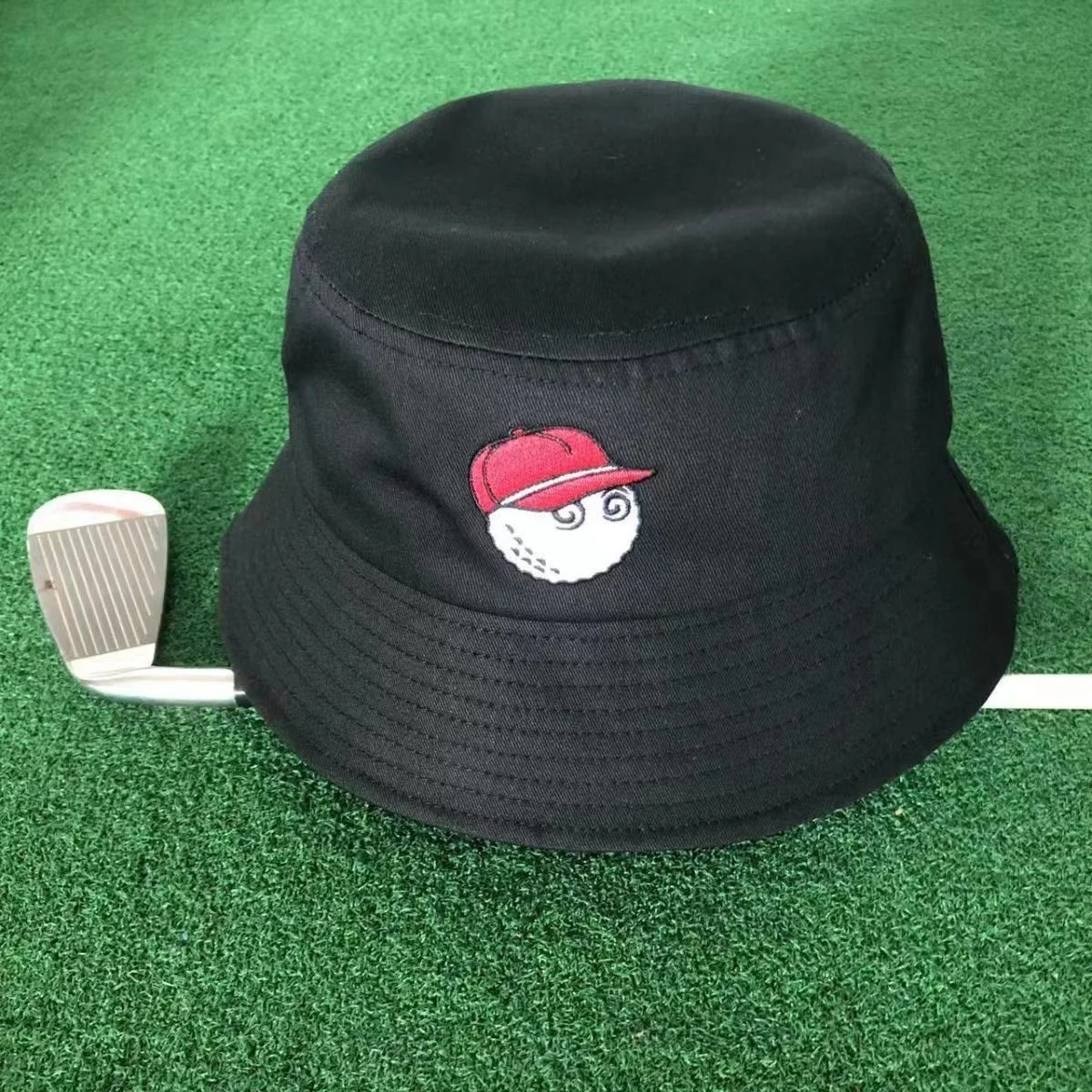 The new golf cap of men's and women's outdoor sun embroidery fisherman hat