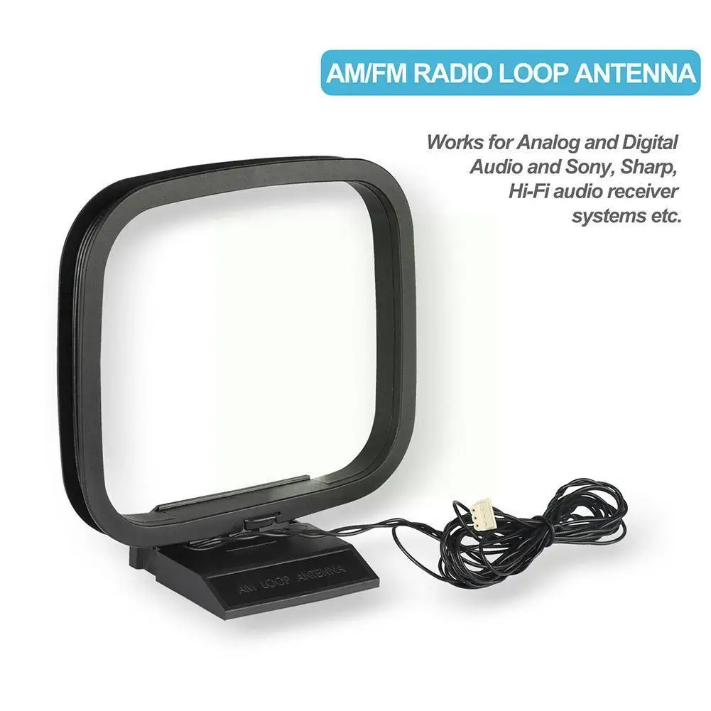 Mini Universal FM AM Radio Antenna 360 Signal Receiver Line Loop Antenna For Sony Sharp Hi-Fi Stereo Audio Receiver Systems Y6W1