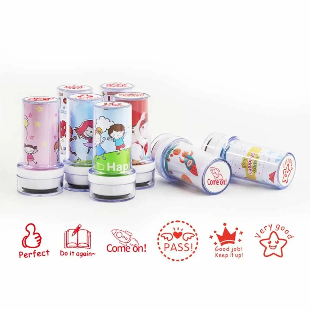 

Stamper Photosensitive Chapter Kids Seal Children Toy Stamps Encouragement Reward Seal Teaching stamp Commentary Stamp