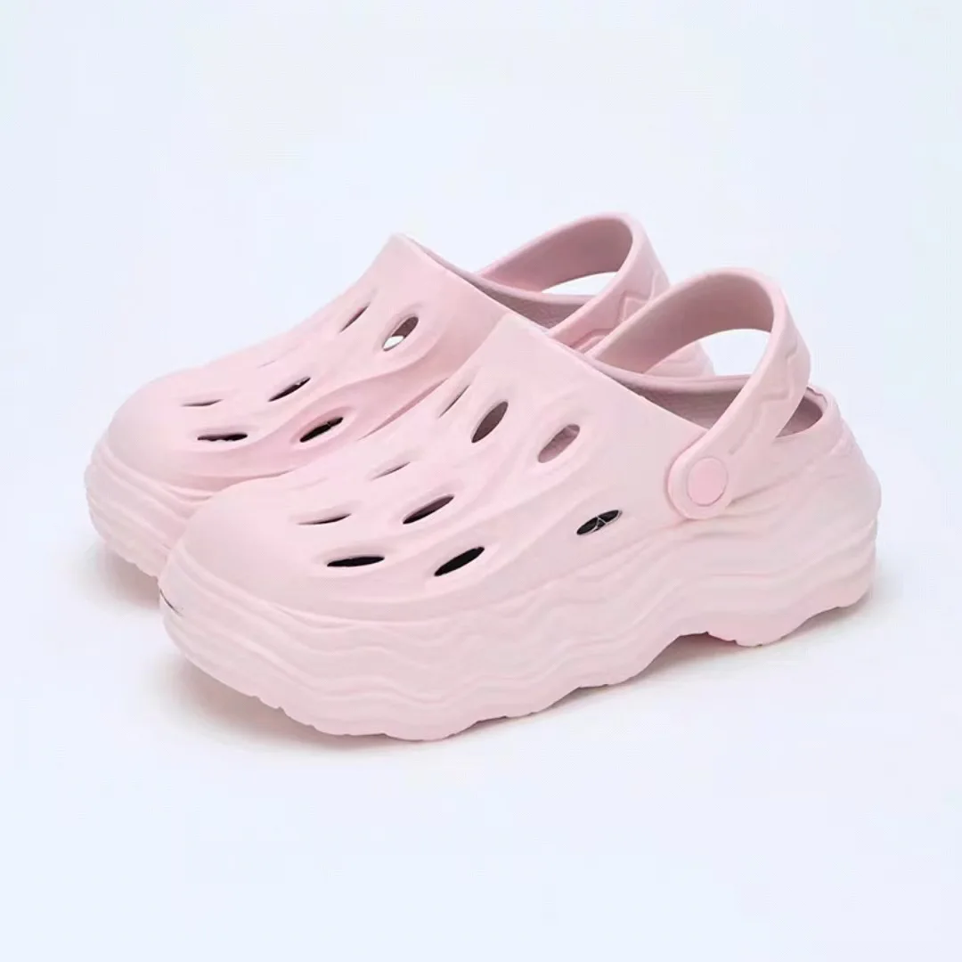 7cm Height Increasing Slippers Girls Pink Beach Clogs Shoes Women's Summer Platform Sandal Slipper Woman White Mules Garden Clog