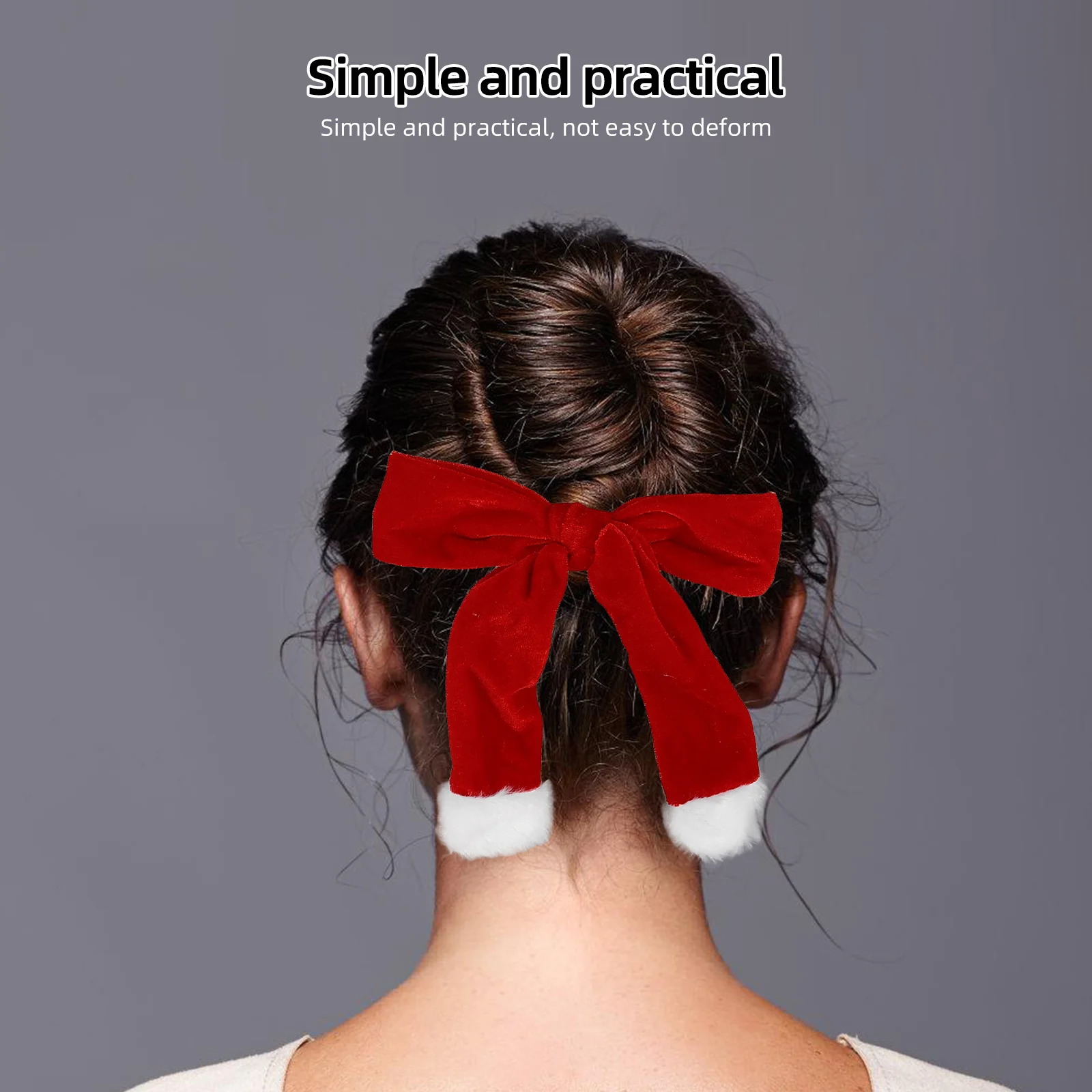 2 шт. праздничные заколки для волос рождественская золотая бархатная заколка с