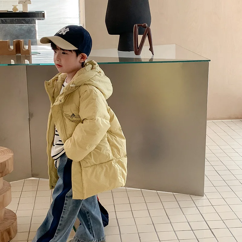 

Winter New Children's Down Jacket Mid-Length Space Printing Thickened Warm Kid's Coat