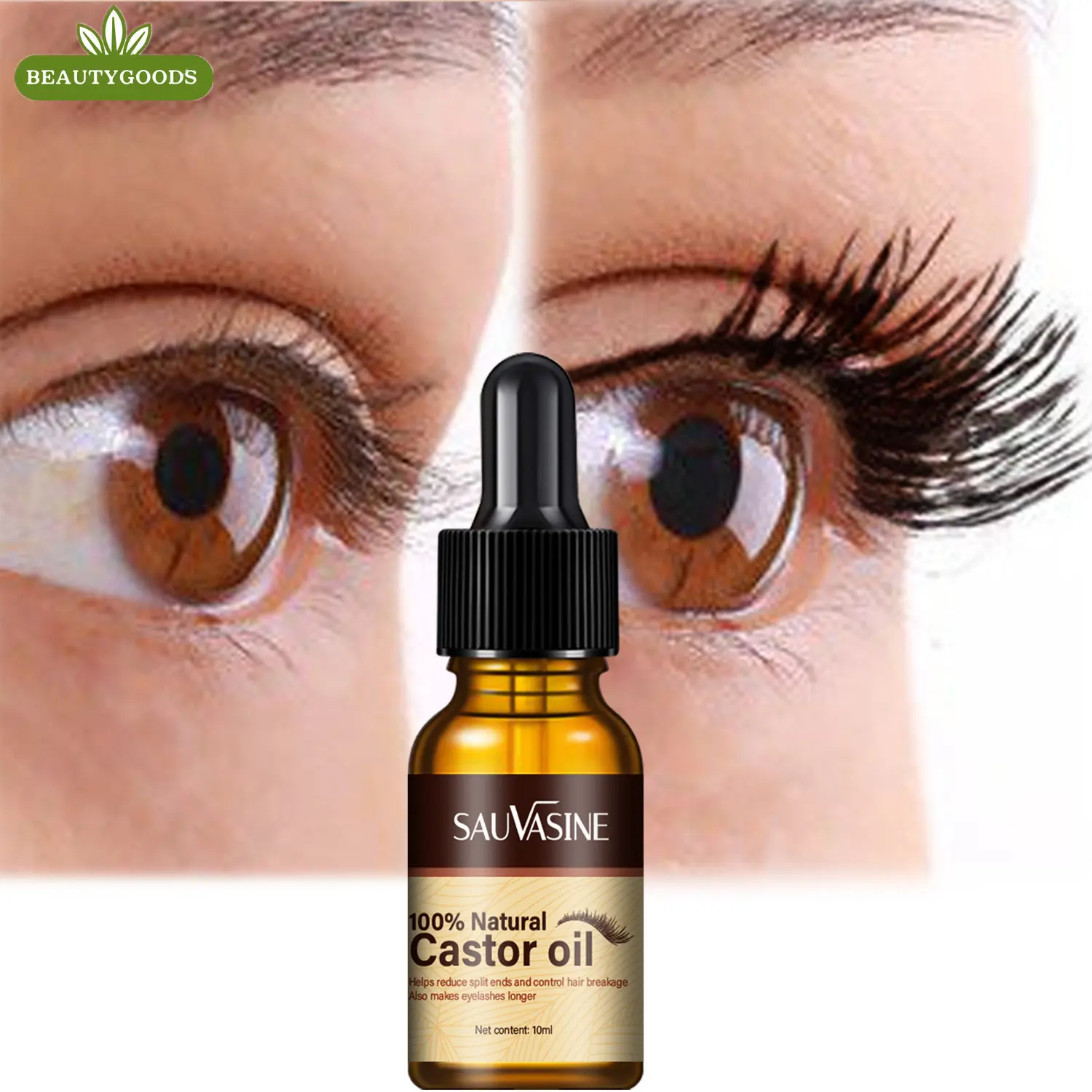 

1 Pc Natural Castor Oil Eyelashes Growth Essential Thick Longer Nourishing Enhancer Lash Eyebrow Hair Liquid Serum