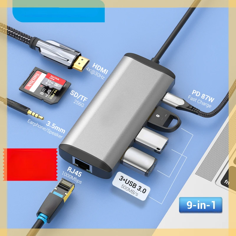 

NEW Vention USB C HUB Type C to USB 3.0 Dock Station USB C HDMI RJ45 4K for MacBook Pro Air Accessories Type C 3.1 Splitter USB