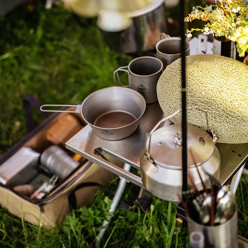 Уличная посуда из чистого титана легкая походная чаша Shiraz портативная складная