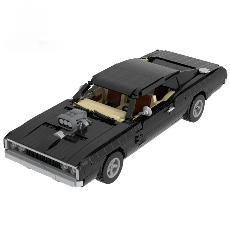 

MOC 1970 Tang's Charge Speed Car Building Blokcs Set Dom's Passion King of Racing Vehicle Bricks Toys For Children Birthday Gift