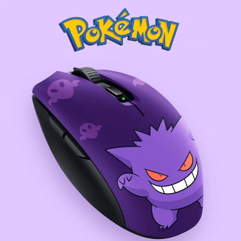 

Беспроводная мышь с Аниме Pokemon Gengar Edition Orochi V2 до часов работы от батареи, механическая мышь переключается на 2 беспроводных режима