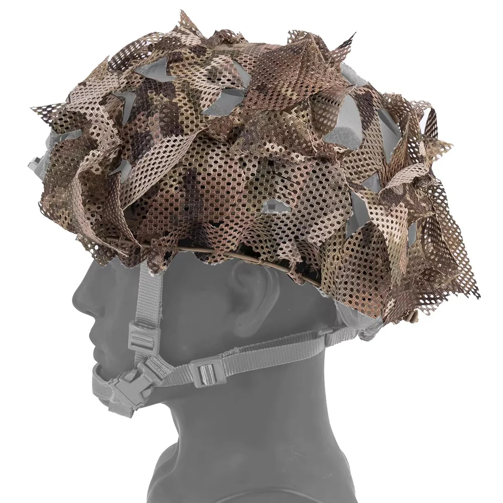 Фото Чехол для шлема Airsoft Fast Helmet из 3D камуфляжной сетки для охоты, страйкбола, пейнтбола, тренировок на открытом воздухе, аксессуары для шлемов Super High Cut №3