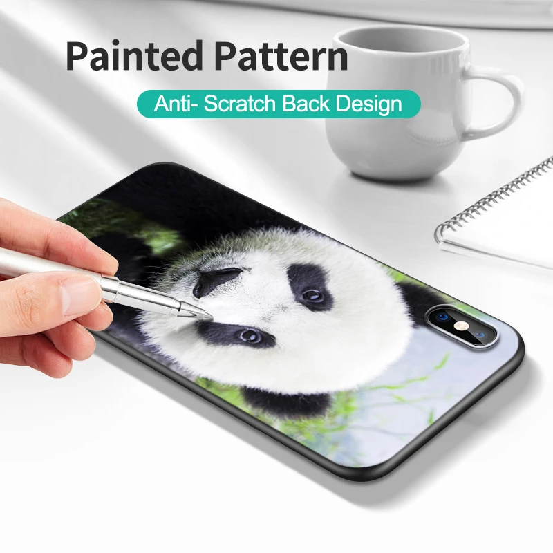 Черный чехол из ТПУ для Samsung Galaxy A03 SM-A035 Core A03S A13 A23 LTE A33 A53 A73 4G 5G Cute Panda Chinese