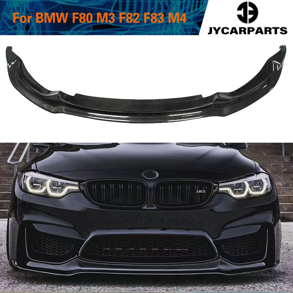 

For BMW F80 M3 F82 F83 M4 2014 - 2018 Sedan Coupe Convertible Front Bumper Lip Spoiler Splitters Chin Guard Carbon Fiber / FRP